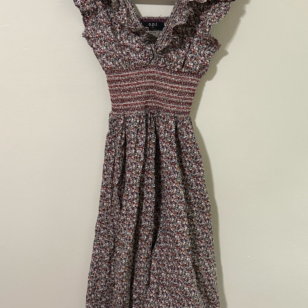 OPT Floral Midi Dress - Multicolor